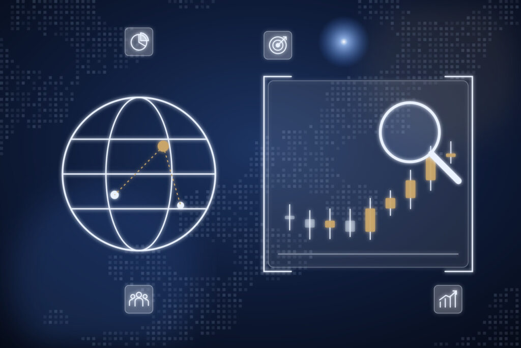 Illustration for investment and market analysis services
